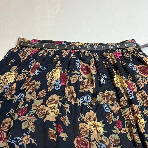Sag Harbor Pull On Floral Print A-Line Maxi Skirt Size L Boho Festival Colorful - Picture 6 of 10